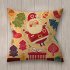 Decorative Polyester Peach Skin Christmas Series Printing Throw Pillow Cover 11  45 45cm