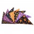Decorative Scarf Printing Generic Pet Saliva Towel for Dogs and Cats 06 Pumpkin with purple background  single layer  Suitable for pets with a neck circumferenc