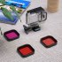 Deep Diving Lens Filters for Gopro Hero 8 Waterproof Housing Case Filter Kit Camera Accessories  pink
