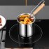 Deep Fryer Pot  Stainless Steel Frying Pan With Strainer Basket  Glass Lid  Handle  Home Kitchen Cooking Tools For Frying Fish  Shrimp  Chicken  Fries 1 3L pot 
