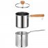 Deep Fryer Pot  Stainless Steel Frying Pan With Strainer Basket  Glass Lid  Handle  Home Kitchen Cooking Tools For Frying Fish  Shrimp  Chicken  Fries 1 3L pot 