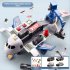 Deformation Aircraft Inertia Toys With Music Light Simulation Passenger Plane Track Alloy Car Model Toys For Kids Gifts Engineering