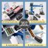 Deformation Aircraft Inertia Toys With Music Light Simulation Passenger Plane Track Alloy Car Model Toys For Kids Gifts Engineering