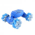 Deformation Off-Road Vehicle Stunt Torsion RC Car Racing 2.4 <span style='color:#F7840C'>G</span> Rechargeable Battery Children RC Toys blue