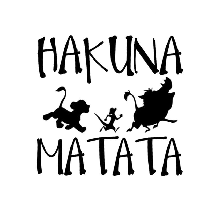 Delicate HAKUNA MATATA Lion King Simba Car-Styling  Car Sticker black