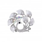 Delicate Peacock Rhinestone Studded Breastpin Elegant Jewellery Brooches Scarf Button Christmas Gifts for Women Girls