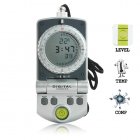Deluxe Handheld Digital Compass with digital thermometer and clock functionality  Portable  practical  and priced right  Includes free car kit and free lanyard 