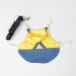 Denim Jacket Coat With Harness Leash Costume Clothes Pet Supplies For Rabbit Guinea Pig Hamster M size  yellow sports hat