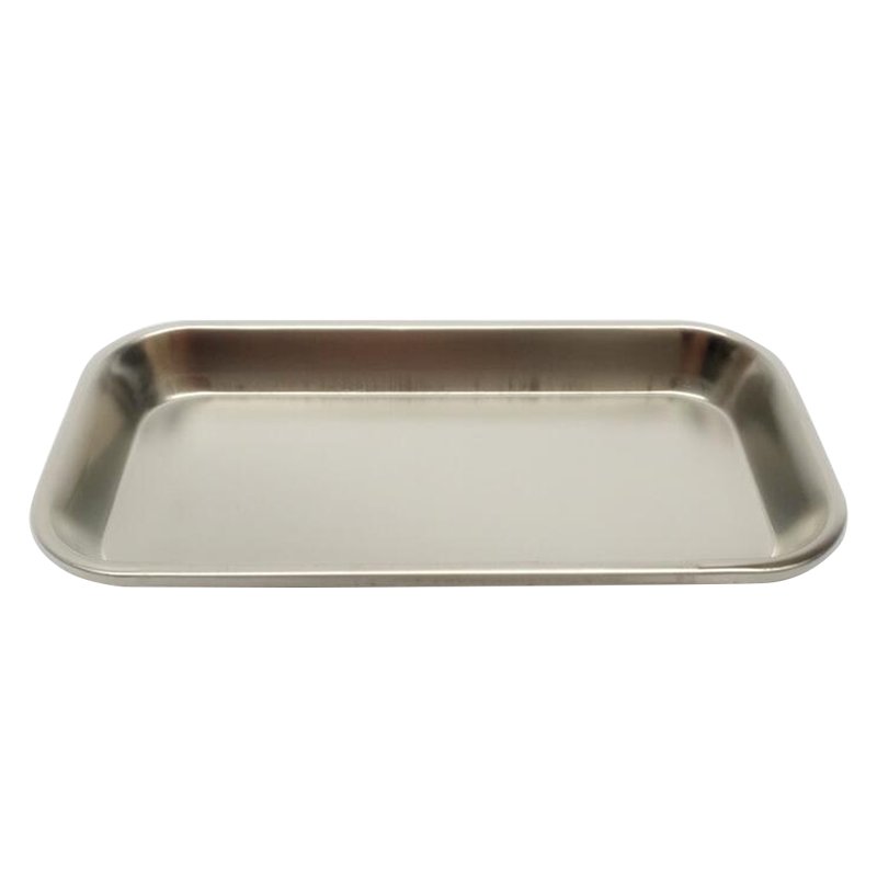 Dental Durable Thickening Stainless Steel Instrument Tray Useful Tool Rectangle Disk Tray for Clinic Lab Food Tray Kitchen Tool 22.5x11.5x2cm