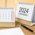 Desk Calendar 2024 Standing Flip Calendar Thick Paper Year Standing Desk Calendar 2024 For Home Office School Medium