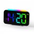 Desk Digital Clock RGB Display Alarm Clock With Ambient Lighting Night Lamp Electronic LED Time Display USB Powered Electronic Desktop Clocks For Bedroom Bedsid
