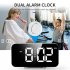 Desk Digital Clock RGB Display Alarm Clock With Ambient Lighting Night Lamp Electronic LED Time Display USB Powered Electronic Desktop Clocks For Bedroom Bedsid