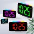 Desk Digital Clock RGB Display Alarm Clock With Ambient Lighting Night Lamp Electronic LED Time Display USB Powered Electronic Desktop Clocks For Bedroom Bedsid