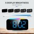 Desk Digital Clock RGB Display Alarm Clock With Ambient Lighting Night Lamp Electronic LED Time Display USB Powered Electronic Desktop Clocks For Bedroom Bedsid