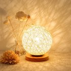 Desk Lamp Creative Bamboo Rattan Night Light USB Power Supply Table Lamp Bedroom Bedside Home Art Decorations For Children's Rooms Bedroom Living Room Dormitories 15CM Dimmer switch