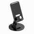 Desk Mobile Phone Holder Stand Non slip Portable Disc Tablet Rotation Angle Adjustable Folding Bracket Black