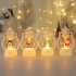 Desktop Luminous Small Oil Lamp Ornaments Santa Claus Christmas Tree Snowman Christmas Element Window Lantern Decoration Portable Wind Light Hotei