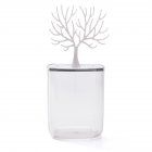 Desktop Storage  Box With Transparent Lid Tree  Shaped Table Organizer Antlers_9*13.5
