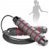 Detachable Skipping Rope Adjustable Length Weight Loss Fat Reduction Training Jump Rope For Women Men Kids black red
