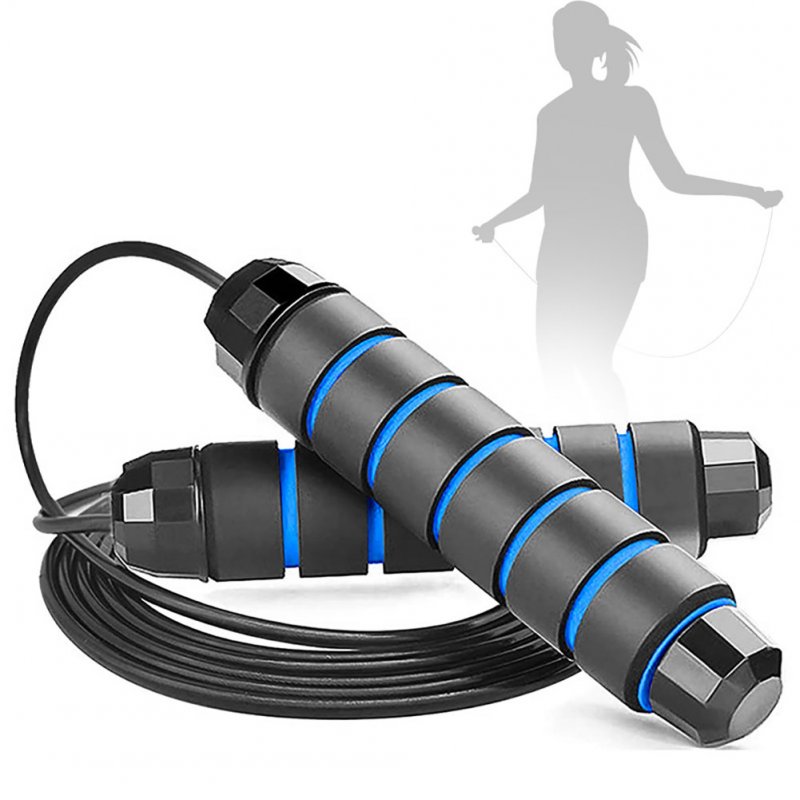 Detachable Skipping Rope Adjustable Length Weight Loss Fat Reduction Training Jump Rope For Women Men Kids dark blue