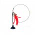 Detachable Teaser Stick Strong Suction Cup Funny Long Rod Feather Cat Interactive Toy white