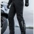 Detachable Winter Motorcycle Riding Pants CE 2 Armored Protection Reflective Dual Zipper Cold Weather Dirt Bike Overpants black 4XL