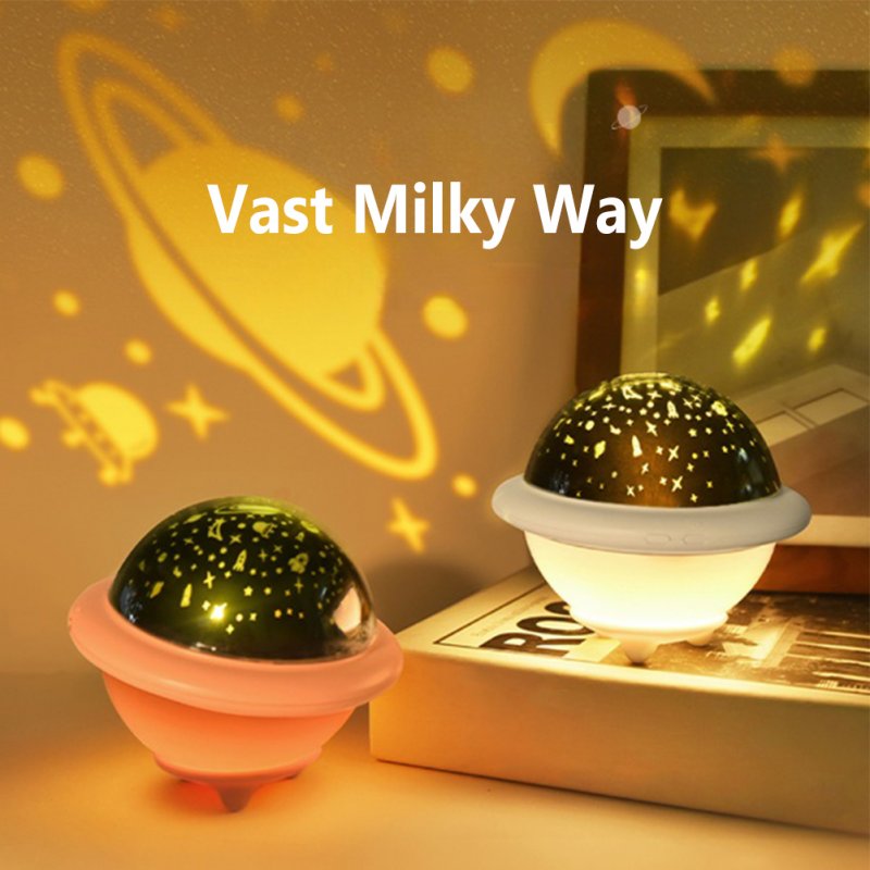Ufo Starry Sky Projection Lamp Colorful Usb Rechargeable Romantic Led Night Light Kids Creative Gifts 