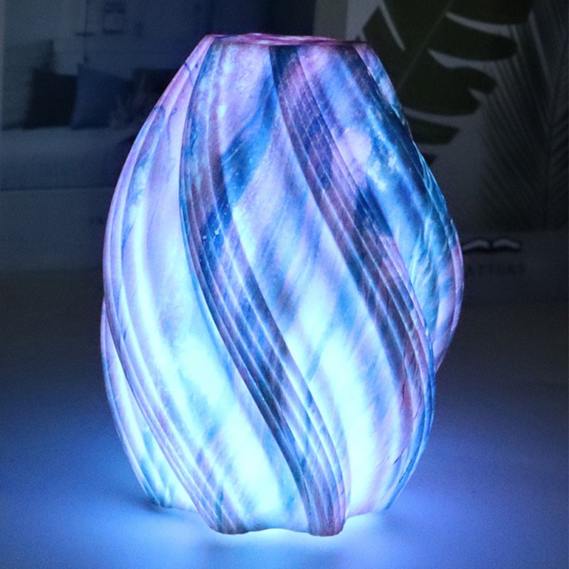 Rotating Vase Light Atmosphere Table Lamp 300mah Battery Remote Control 3d Printing Colorful Led Night Light 