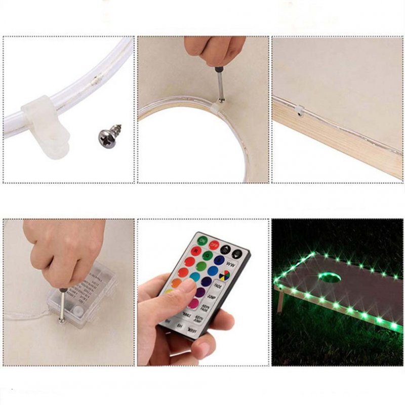 Led String Light Rgb 16 Color Changes 4 Modes Infrared Remote Control Outdoor Ip65 Waterproof Lamps RGB16 colors