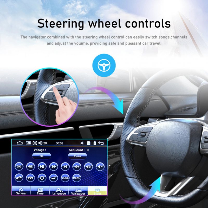 1 Din 7 Inch Car Multimedia Player Carplay Retractable Bluetooth Reversing Video Player 7110c