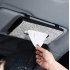 Diamond encrusted  Tissue  Box Car Sun Visor Napkin Holder Creative Pu Leather Backseat Tissue Case Car Accessories White diamond beige