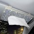 Diamond encrusted  Tissue  Box Car Sun Visor Napkin Holder Creative Pu Leather Backseat Tissue Case Car Accessories White diamond black