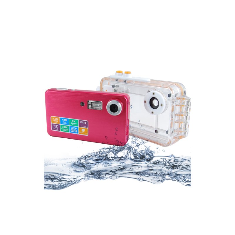 Waterproof 5MP Digital Camera (Red)