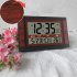 Digital Alarm Clock Battery Powered LCD High Definition Screen Wall Desk Clock With Indoor Temperature Calendar silver black