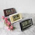 Digital Alarm Clock Battery Powered LCD High Definition Screen Wall Desk Clock With Indoor Temperature Calendar silver black