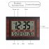 Digital Alarm Clock Battery Powered LCD High Definition Screen Wall Desk Clock With Indoor Temperature Calendar silver black