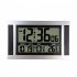 Digital Alarm Clock Battery Powered LCD High Definition Screen Wall Desk Clock With Indoor Temperature Calendar silver black