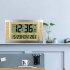 Digital Alarm Clock Battery Powered LCD High Definition Screen Wall Desk Clock With Indoor Temperature Calendar silver black