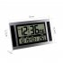 Digital Alarm Clock Battery Powered LCD High Definition Screen Wall Desk Clock With Indoor Temperature Calendar silver black