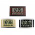 Digital Alarm Clock Battery Powered LCD High Definition Screen Wall Desk Clock With Indoor Temperature Calendar silver black