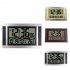 Digital Alarm Clock Battery Powered LCD High Definition Screen Wall Desk Clock With Indoor Temperature Calendar silver black