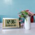 Digital Alarm Clock Battery Powered LCD High Definition Screen Wall Desk Clock With Indoor Temperature Calendar silver black