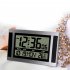 Digital Alarm Clock Battery Powered LCD High Definition Screen Wall Desk Clock With Indoor Temperature Calendar silver black