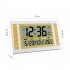 Digital Alarm Clock Battery Powered LCD High Definition Screen Wall Desk Clock With Indoor Temperature Calendar silver black