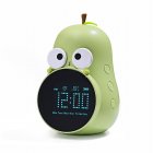 Digital Alarm Clock Cute Pear Design Electric Clocks Rechargeable Alarm Clock With 6 Ringtones Triple Alarms Snooze Mode Toddler Clock