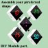 Digital Alarm Clock DIY Assemble Color Screen Cube Electric Clocks With Dimmable Brightness USB C Ports For Seniors Boys Girls White