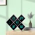 Digital Alarm Clock DIY Assemble Color Screen Cube Electric Clocks With Dimmable Brightness USB C Ports For Seniors Boys Girls White