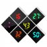 Digital Alarm Clock DIY Assemble Color Screen Cube Electric Clocks With Dimmable Brightness USB C Ports For Seniors Boys Girls White
