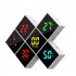 Digital Alarm Clock DIY Assemble Color Screen Cube Electric Clocks With Dimmable Brightness USB C Ports For Seniors Boys Girls White