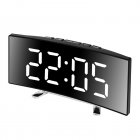Digital Alarm Clock Desktop 6.5 Inch LED Display Screen Clocks Electronic Alarm Clock LED Number Time Clock Table Thermometers Hygrometers Display Clocks For Kitchen Living Room White